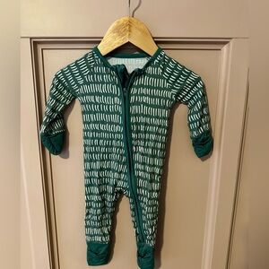 Little One Shop - Green Patterned Kids One Piece